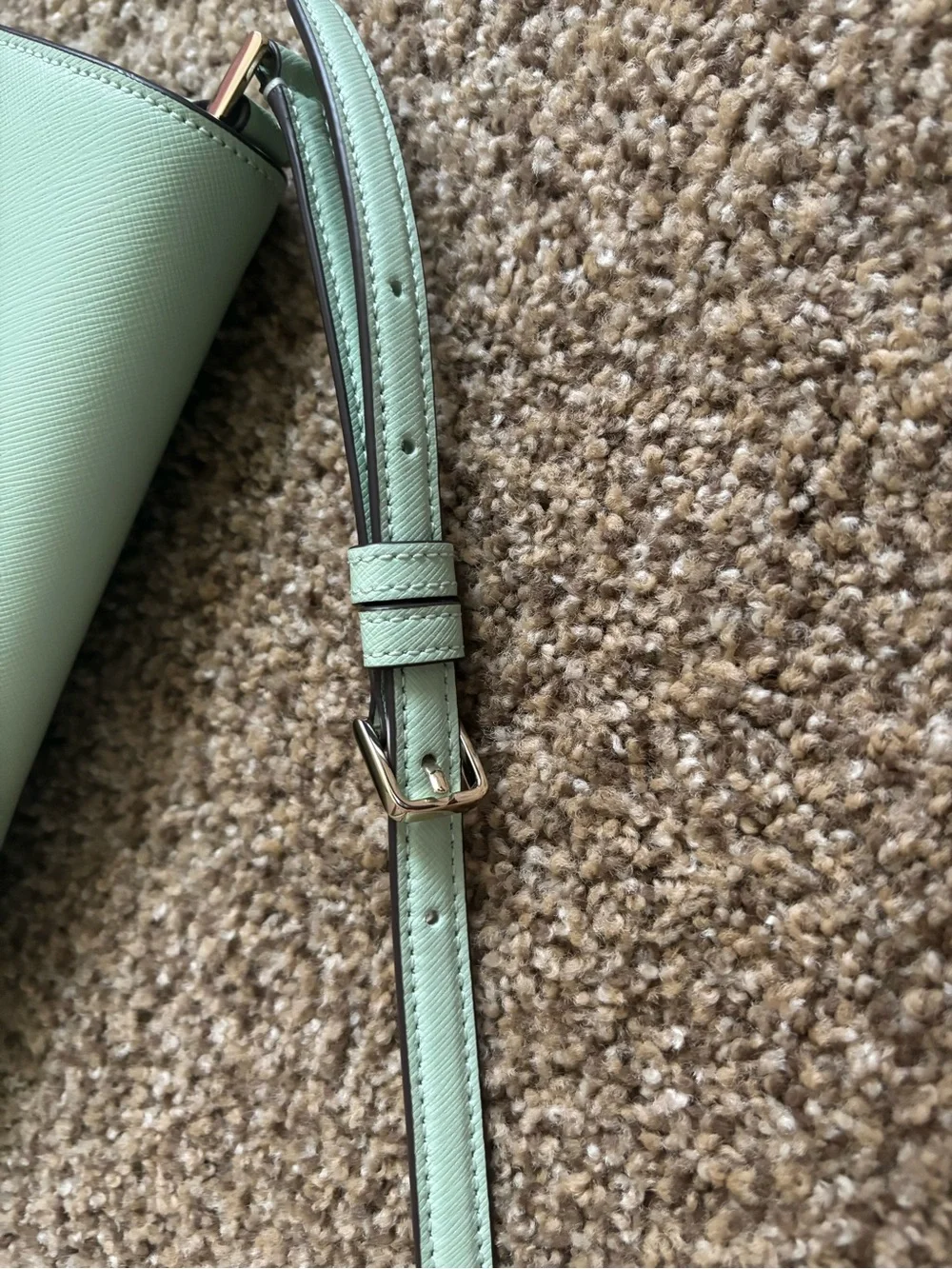 Kate spade Mint Green Saffiano Leather Shoulder Bag Staci Pistachio